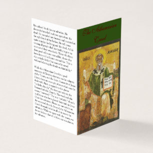 Visita Creado de Athanasian - Tarjeta de oración