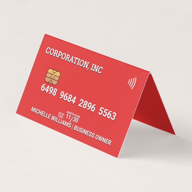 Visita Crédito | Tarjeta de débito | Rojo (Anverso)