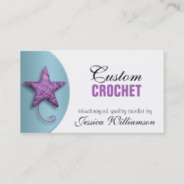 Visita Crochet Star Shaped Yarn Purple Blue tarjeta de vi