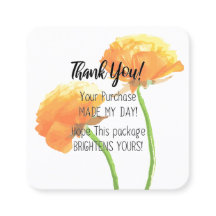 100 pcs. Tarjeta de agradecimiento plana - Pequeña