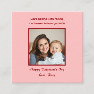 Visita Cuadrada Adorable tarjeta de San Valentín para niños