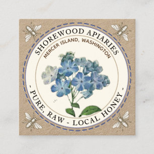 Visita Cuadrada Bebidas y tarjeta de presentación de Honey Kraft p