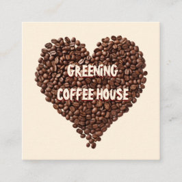Visita Cuadrada Cafetería de fidelización tarjeta café frijoles