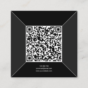 Visita Cuadrada Código QR moderno Tarjeta de negocios, simple per