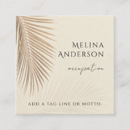 Visita Cuadrada Código QR Tarjeta de presentación Palm Square Trop