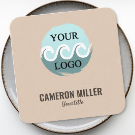 Visita Cuadrada Código QR tarjeta de visita, logotipo de color bei