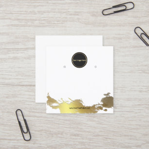 Visita Cuadrada Crea tu tarjeta de presentación de aretes con logo