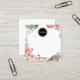 Visita Cuadrada Crea tu tarjeta de presentación de aretes con logo