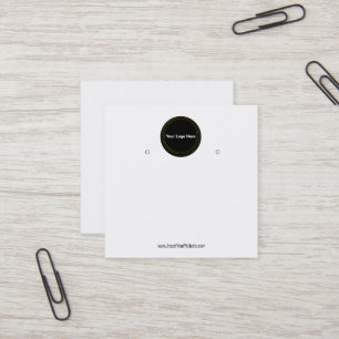 Visita Cuadrada Crea tu tarjeta de presentación de aretes con logo