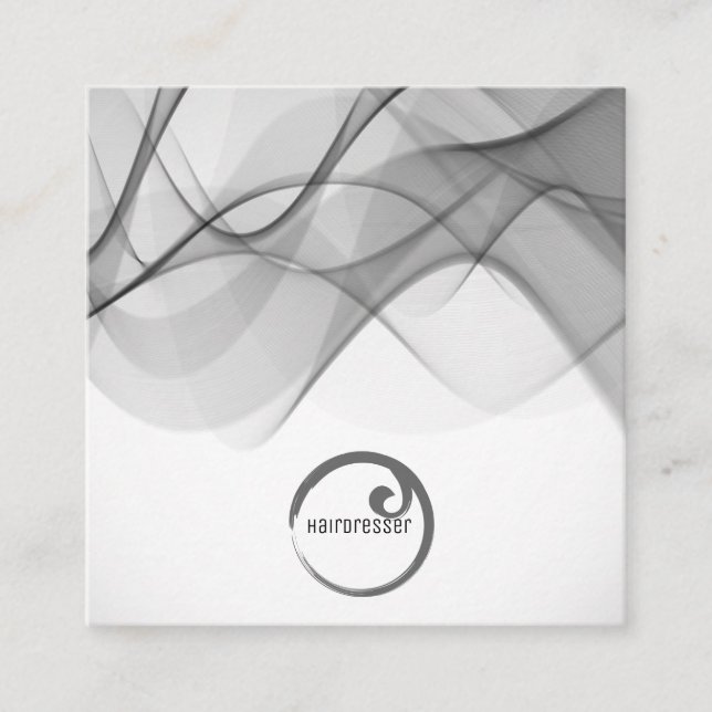 Visita Cuadrada Cuadrado de moda moderno elegante de la tarjeta de (Anverso)