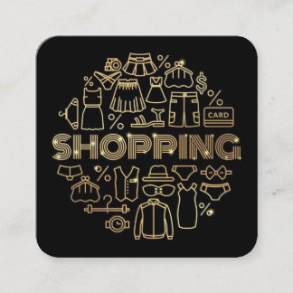 VISITA CUADRADA DISEÑO DE TARJETA DE NEGOCIOS DE COMPRAS