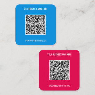 Visita Cuadrada Ejemplo de Tarjeta de Presentación con Código QR D