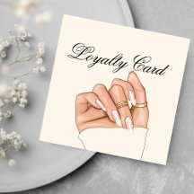 Elegante Moda Salón Nal Tarjeta de Lealtad Manicur