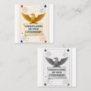 Visita Cuadrada Elegante tarjeta de felicitaciones a la ciudadanía
