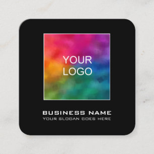Visita Cuadrada Elegante Tarjeta De Negocio Moderna Añada Su Logo 