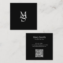 Elegante Tarjeta de Presentación con Código QR y M