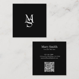 Visita Cuadrada Elegante Tarjeta de Presentación con Código QR y M