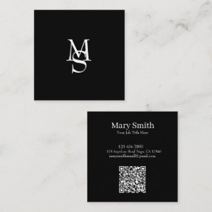 Visita Cuadrada Elegante Tarjeta de Presentación con Código QR y M