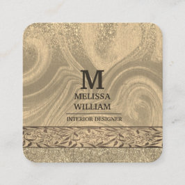 Visita Cuadrada Elegante tarjeta de presentación moderna de papel