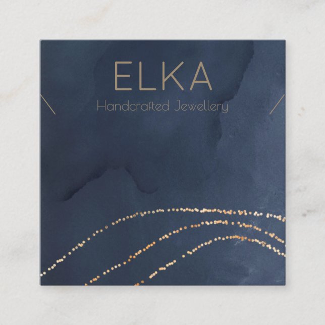 Visita Cuadrada Elegante tarjeta de visualización de puntos de la  (Anverso)