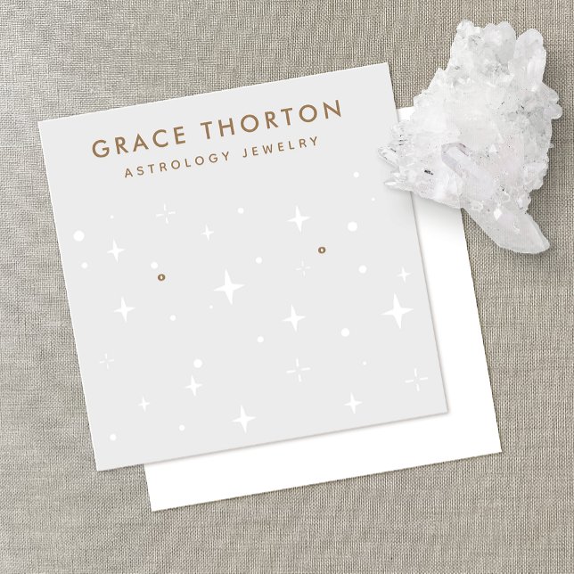 Visita Cuadrada Estrellas De Astrología Gris Con Tarjeta De Pantal (Subido por el creador)