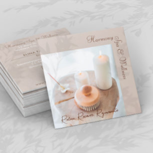 Visita Cuadrada Flor, Vela, Brussel Spa & Wellness Tarjeta de Nego