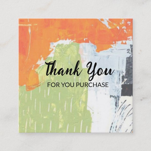 Visita Cuadrada Gracias por tu tarjeta de compra (Anverso)