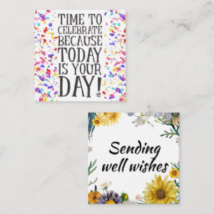 Visita Cuadrada Inserción de tarjeta Cumpleaños/Envío de buenos de