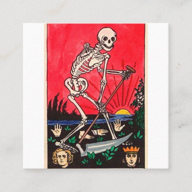 Visita Cuadrada La tarjeta Tarot de la Muerte (Anverso)