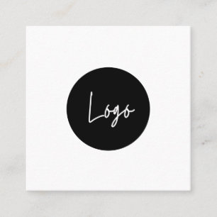 Visita Cuadrada Logotipo simple personalizado tarjeta comercial de