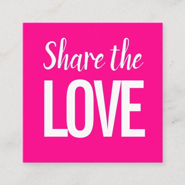 Visita Cuadrada Moderno moderno de moda remitir a un amigo tarjeta (Anverso)