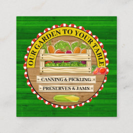 VISITA CUADRADA NUESTRO JARDÍN A TU TARJETA DE NEGOCIOS DE MESA SQ