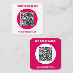 Visita Cuadrada Personalizado de código QR Texto Tarjeta de presen