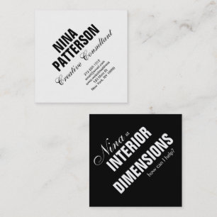 Visita Cuadrada Plantilla de Personalizado Minimalista de tarjeta 