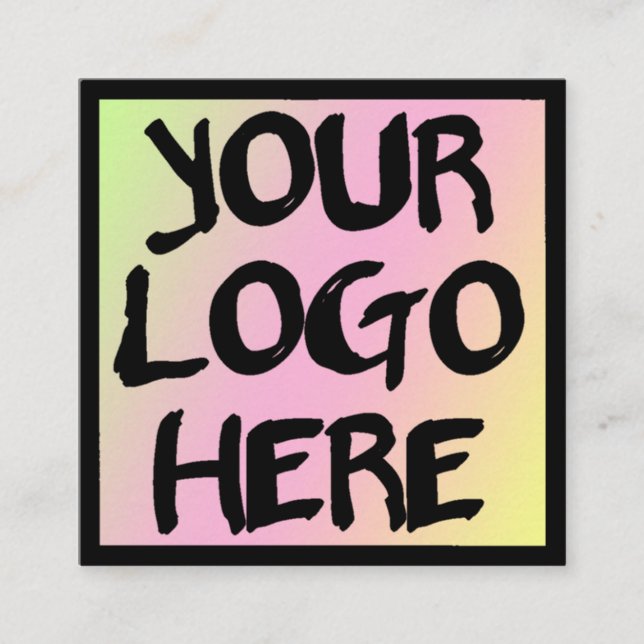 Visita Cuadrada Plantilla de tarjeta profesional de negocios moder (Anverso)