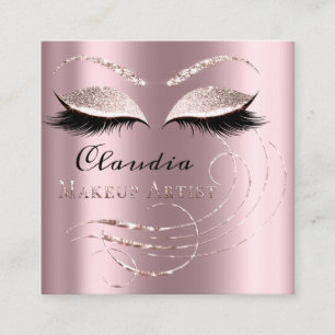 Visita Cuadrada Rosa de la tarjeta de la cita del artista de
