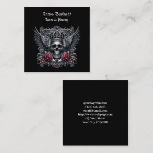 Visita Cuadrada Salón de artistas del tatuaje - Tarjeta de present