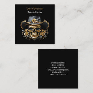 Visita Cuadrada Salón de artistas del tatuaje - Tarjeta de present