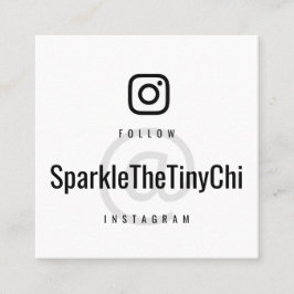 Visita Cuadrada Sígueme en Instagram Tarjeta de Negocios para Masc