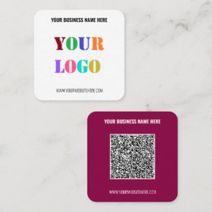 Visita Cuadrada Su tarjeta profesional de Personalizado de código 