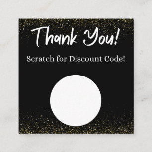Visita Cuadrada Tarjeta de agradecimiento a Black & Gold Discount