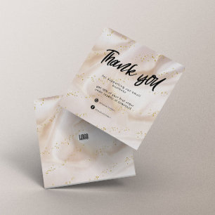 Visita Cuadrada Tarjeta de agradecimiento a los Purpurinas Gold Sa