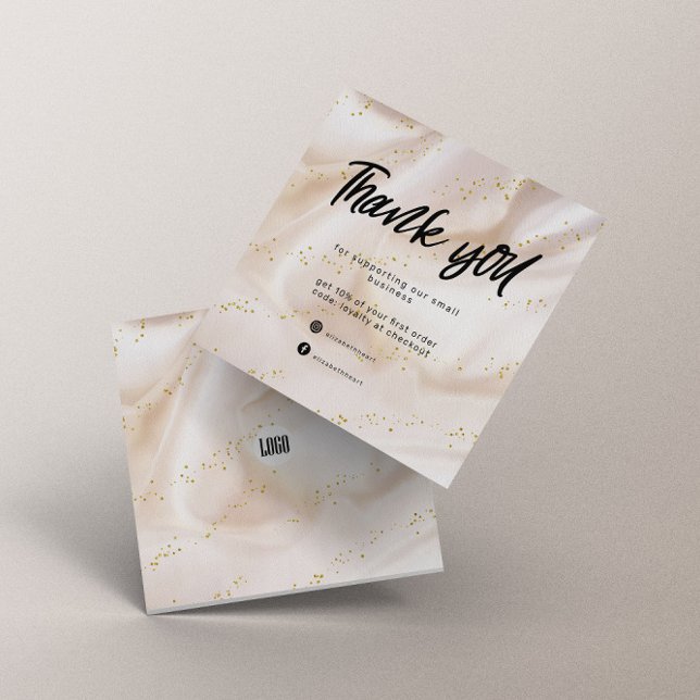 Visita Cuadrada Tarjeta de agradecimiento a los Purpurinas Gold Sa (Subido por el creador)