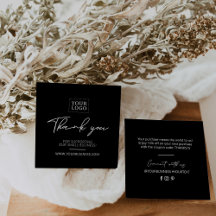 Tarjeta de agradecimiento empresarial simple en ne