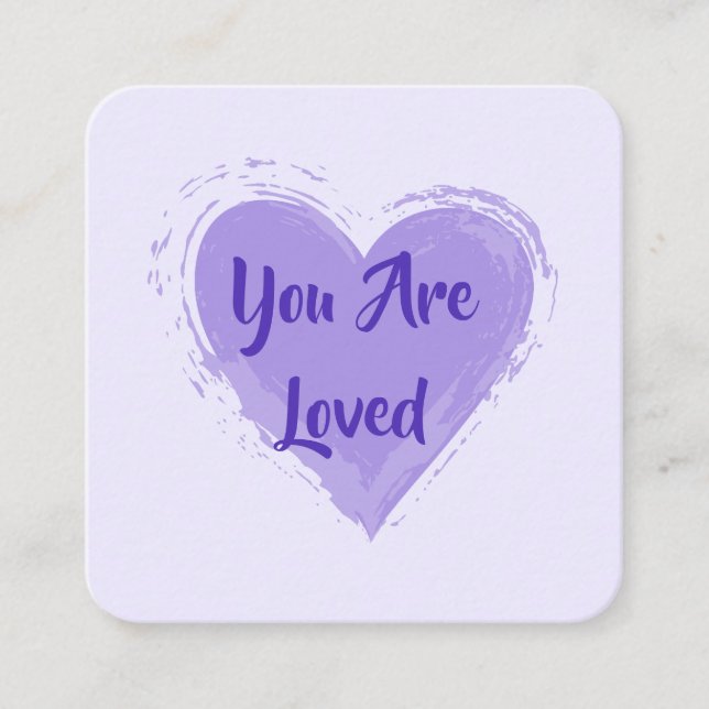 Visita Cuadrada Tarjeta de amabilidad: Cartas de "Eres amor" (Anverso)