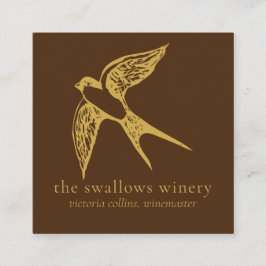 Visita Cuadrada Tarjeta de Biz Brown Square de código QR para trag