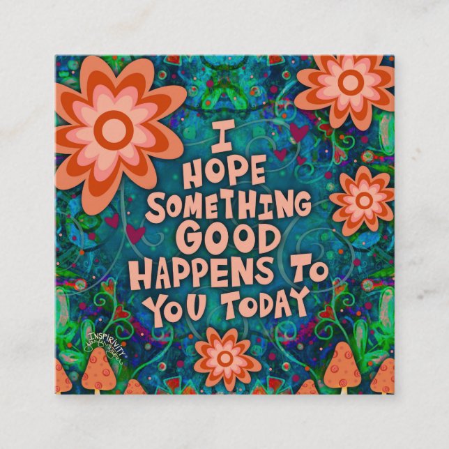 Visita Cuadrada Tarjeta de bondad de cotización buena para hongos (Anverso)