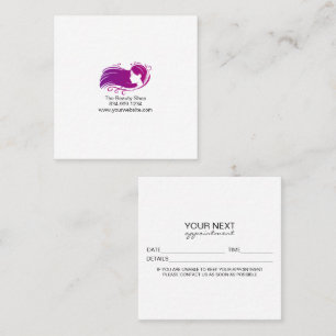 Visita Cuadrada Tarjeta de cita personalizada Square para salón