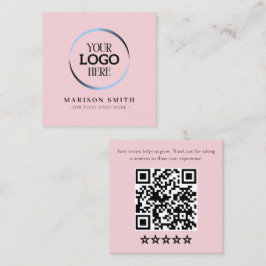 Visita Cuadrada Tarjeta de código QR de reseñas de negocios modern