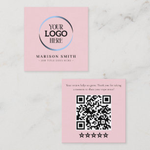 Visita Cuadrada Tarjeta de código QR de reseñas de negocios modern